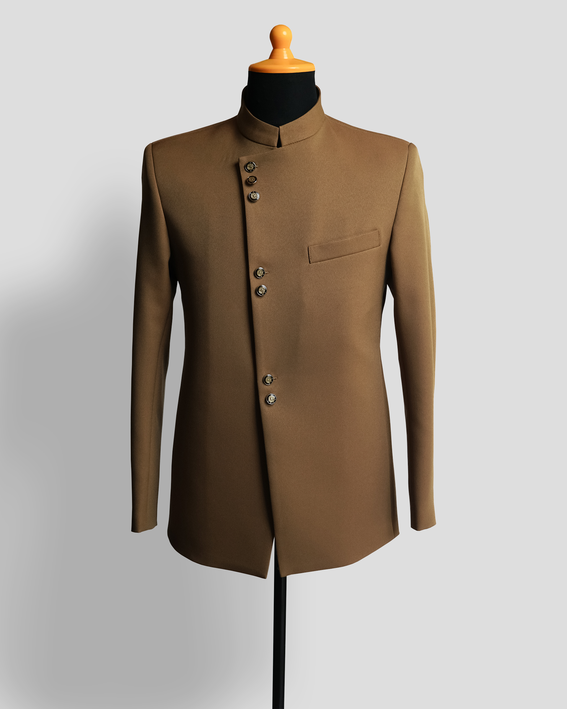 Setelan Bescap Cross Placket - Gold