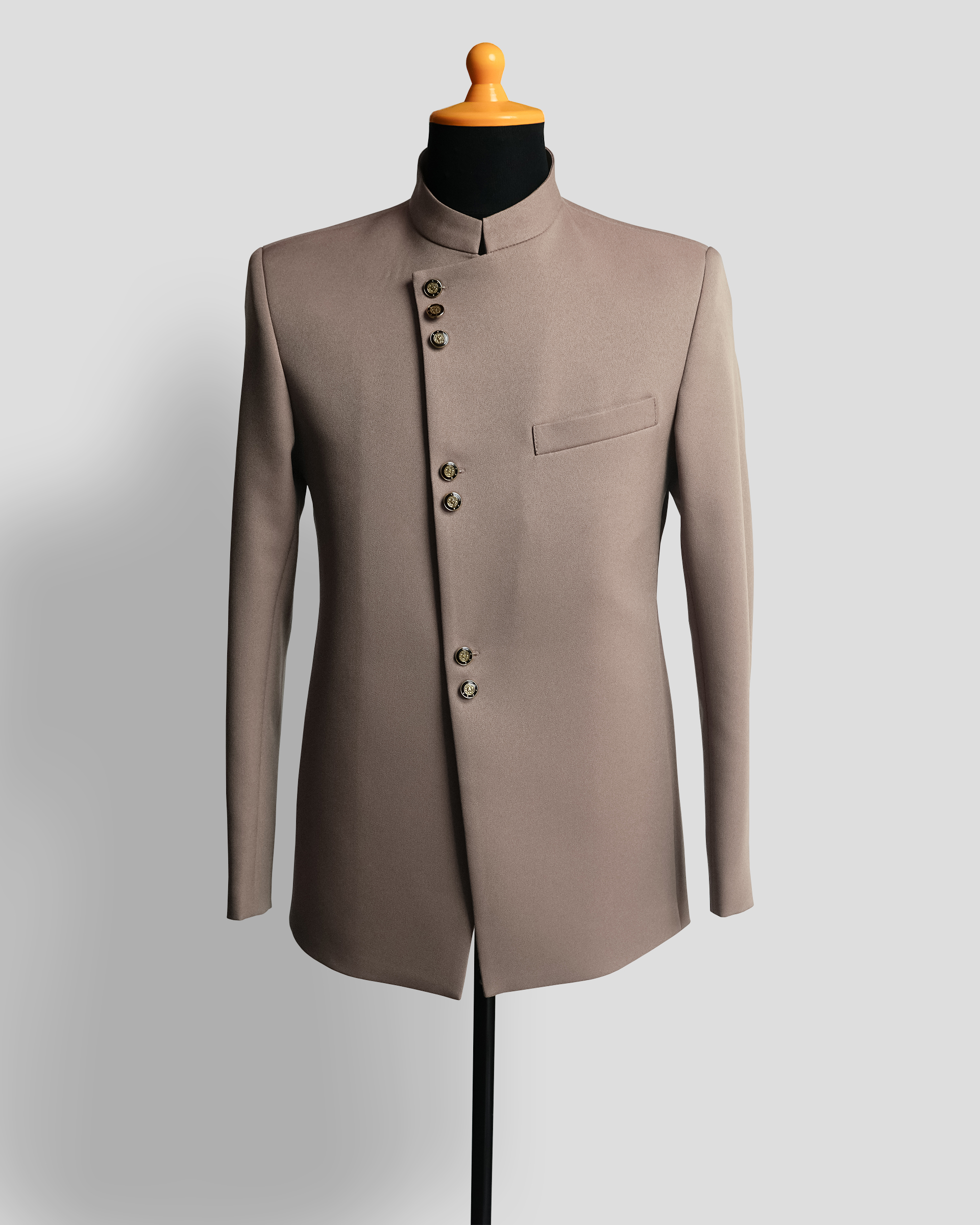 Setelan Bescap Cross Placket - Brown